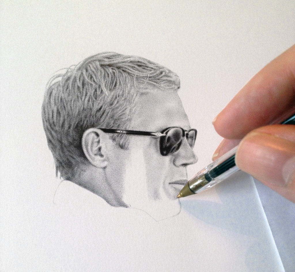 Sometimes it's art 1 McQueen ballpoint biro drawing art